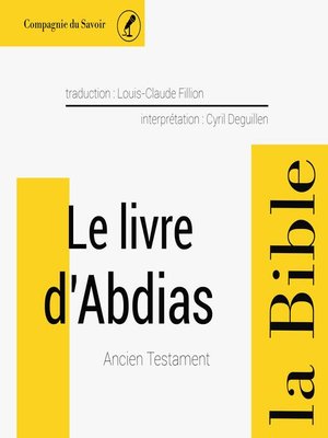 cover image of Le livre d'Abdias